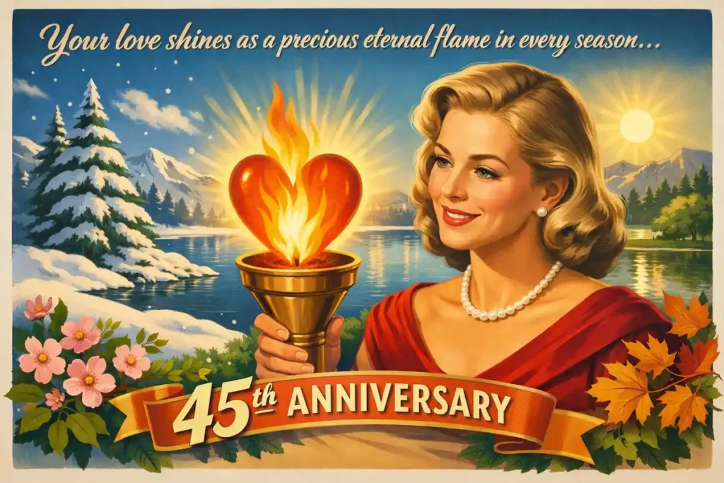 Unique 45th Anniversary Wishes for Him & Her