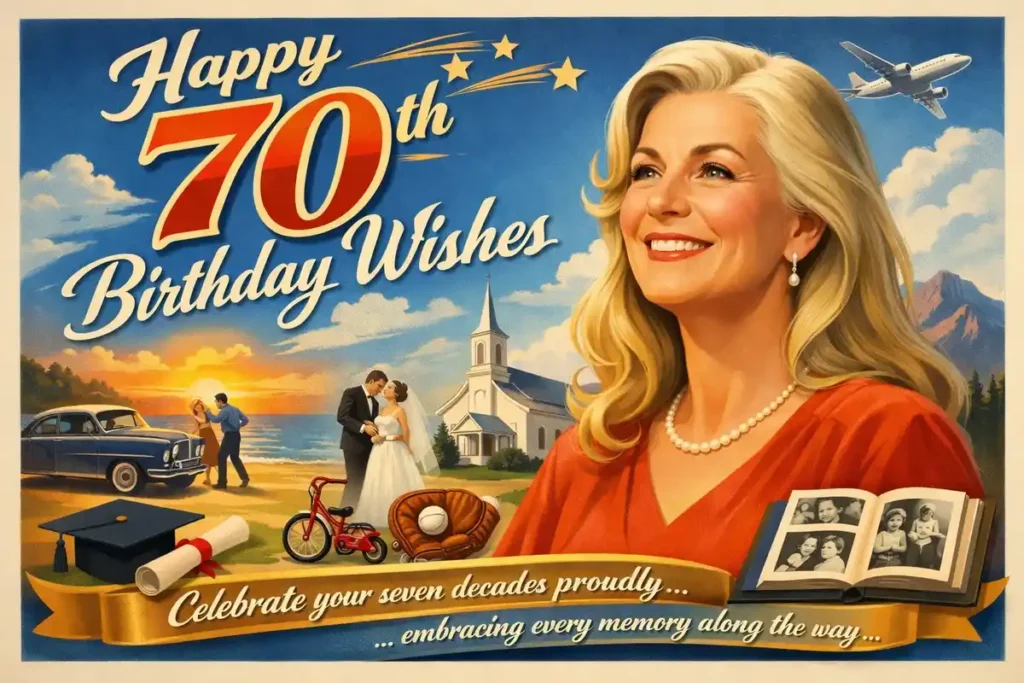 Joyful Happy 70th Birthday Wishes for Male Friends