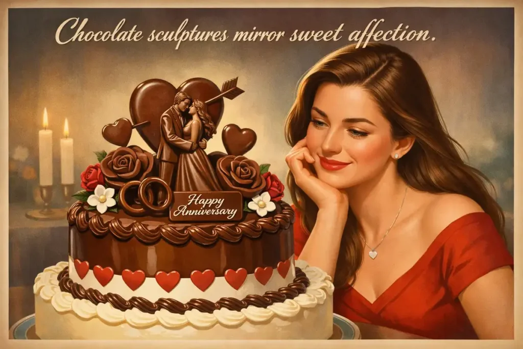 Creative chocolate Romantic Anniversary Cake Inspirations