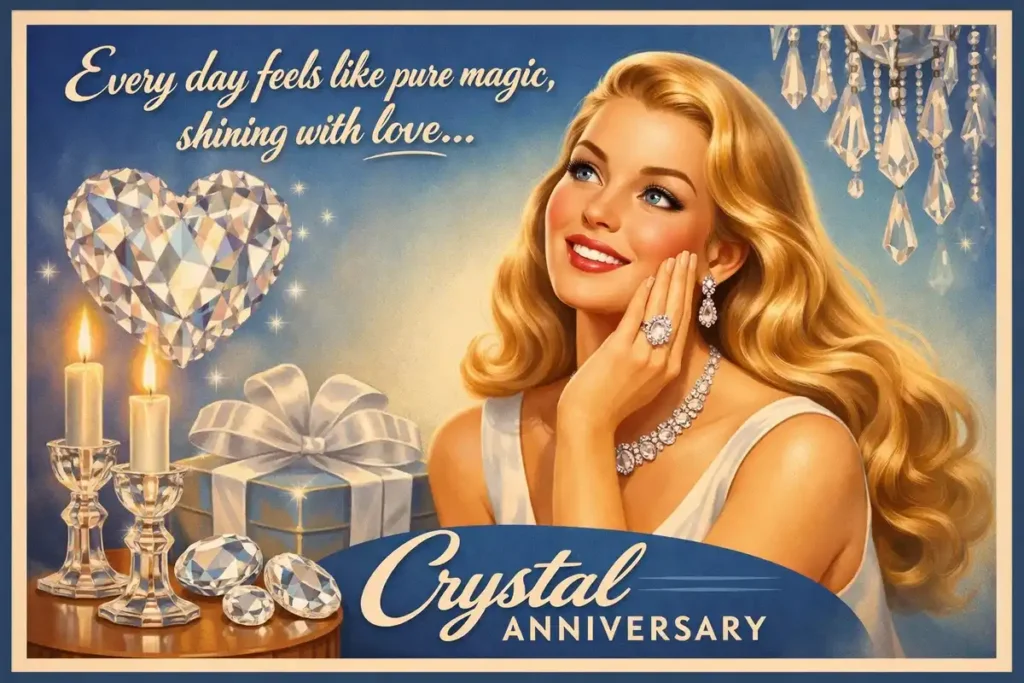 Creative Crystal Anniversary Wishes
