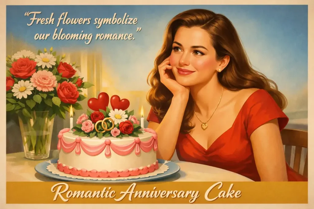 Beautiful Happy Anniversary Cake