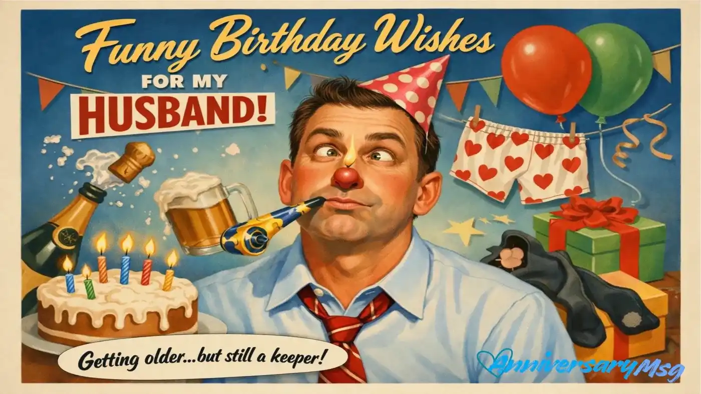 Funny Birthday Wishes for Husband from Wife That Impress