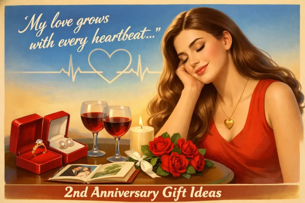 Beautiful 2nd wedding anniversary for wife