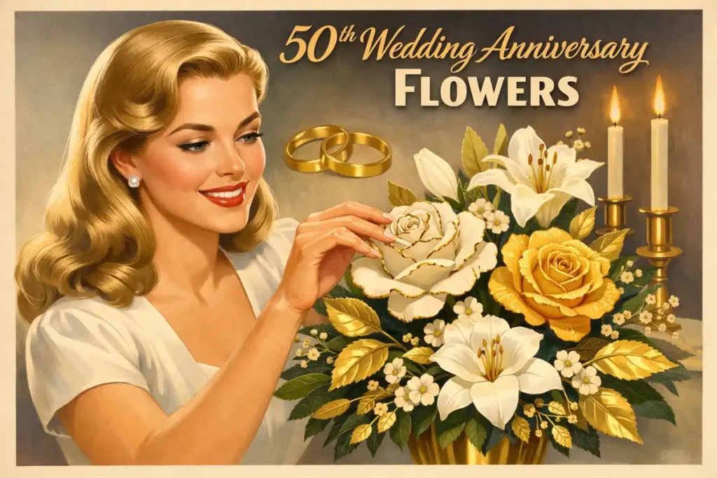 Tips for Arranging 50th Wedding Anniversary Flowers Beautifully