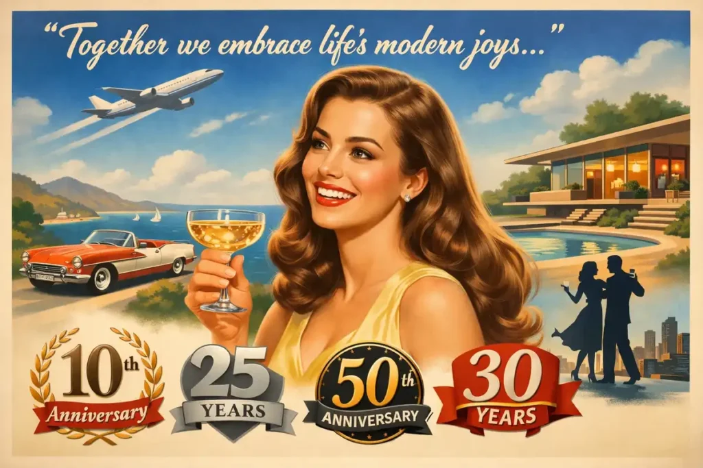 Modern and Classic Anniversary Logos for Couples and Companies