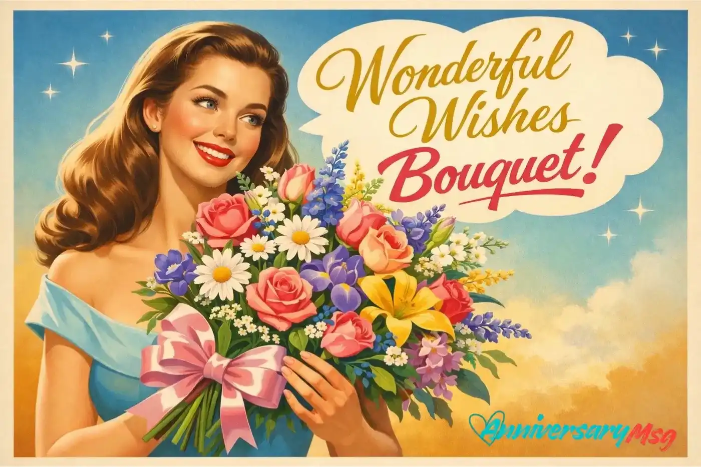 Wonderful Wishes Bouquet to Brighten Someone’s Day
