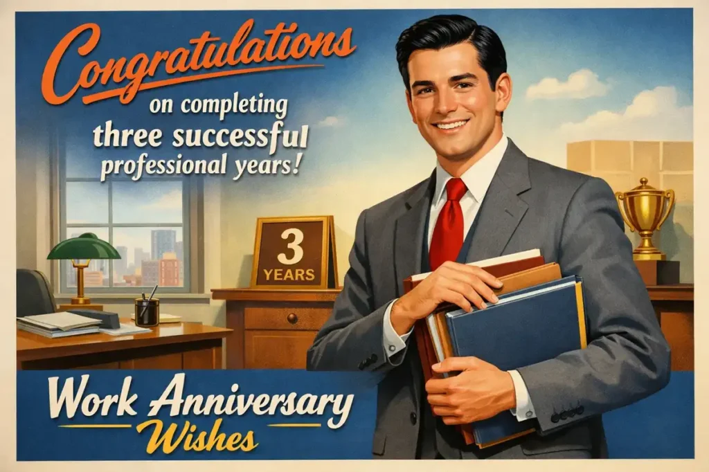 Heartfelt 3rd Work Anniversary Wishes