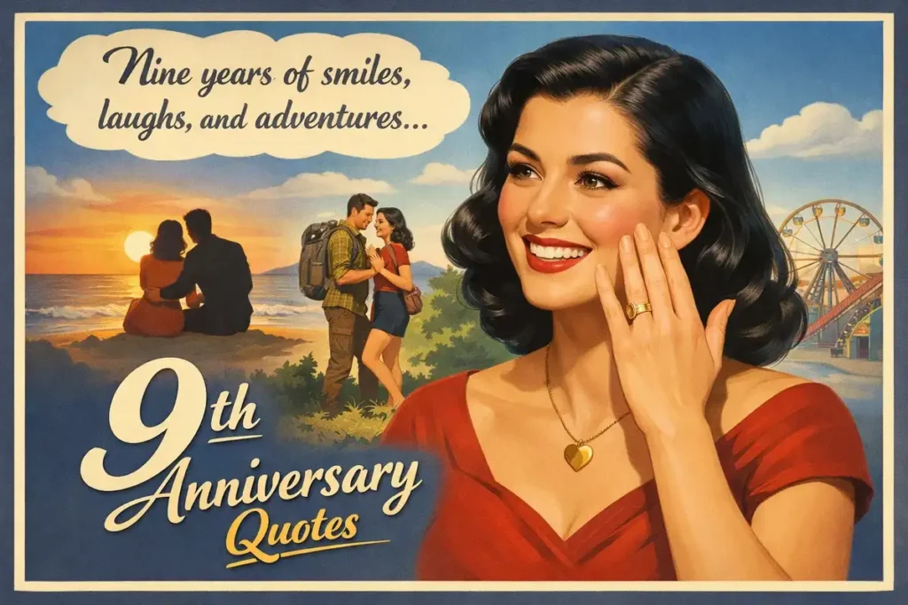 9 years anniversary short caption