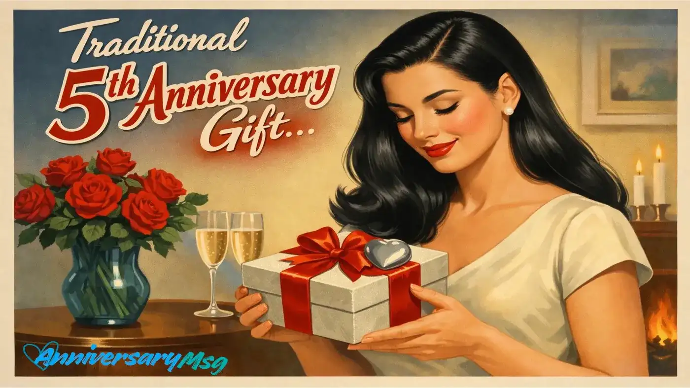 Traditional 5th anniversary gift That Last memories behind