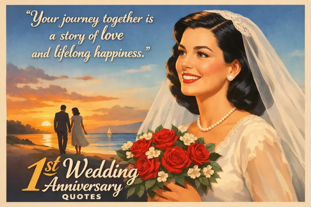 1st Wedding Anniversary Wishes for Friend