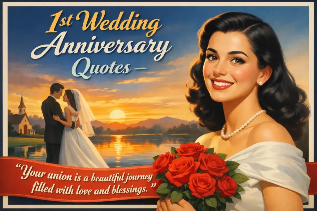 1st Wedding Anniversary Wishes for Couple