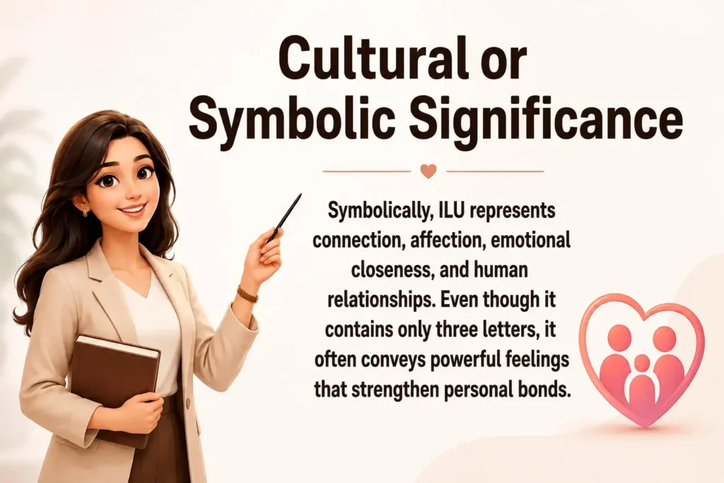 Symbolically, ILU represents connection, affection, emotional closeness, and human relationships. Even though it contains only three letters, it often conveys powerful feelings that strengthen personal bonds.