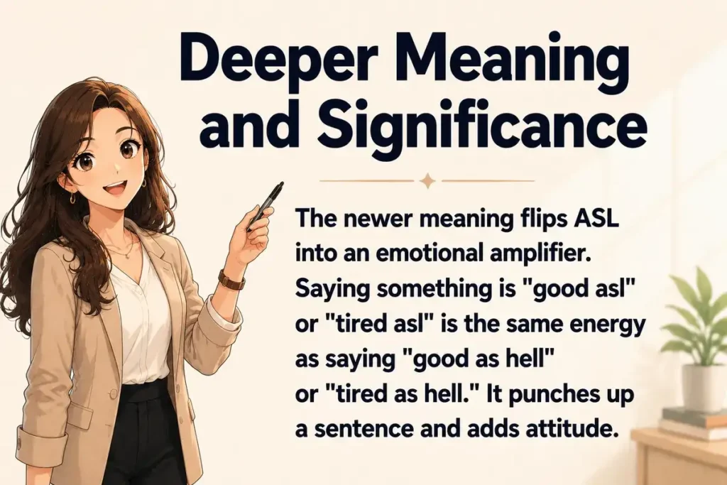ASL meaning in text.