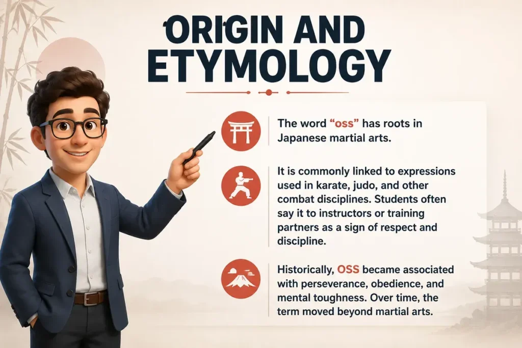 Origin and Etymology of OSS meaning.