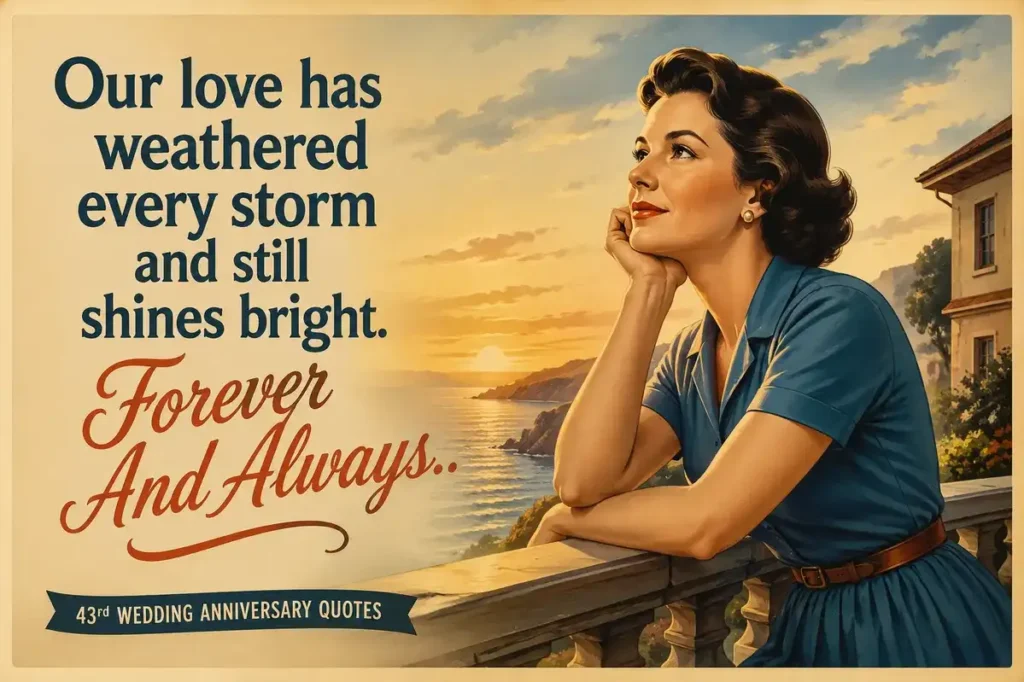 Romantic 43rd Wedding Anniversary Quotes