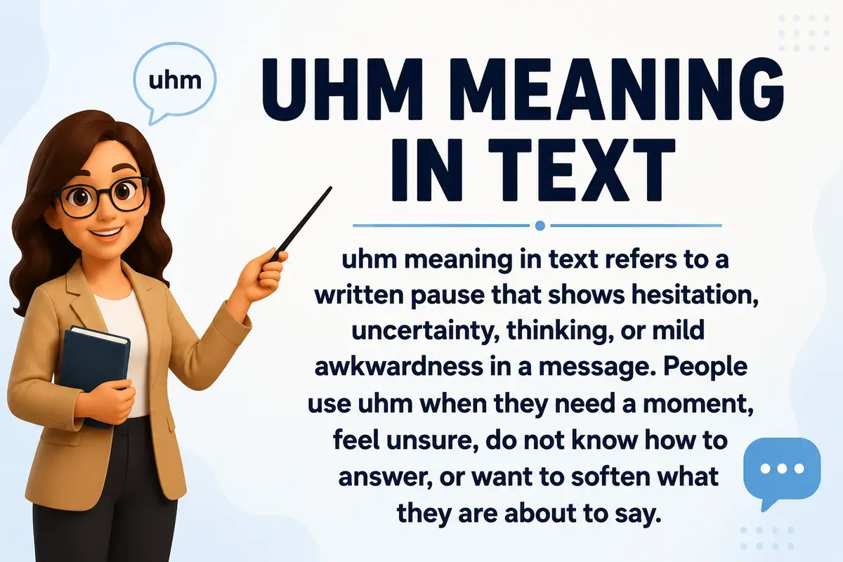 UHM meaning in text.