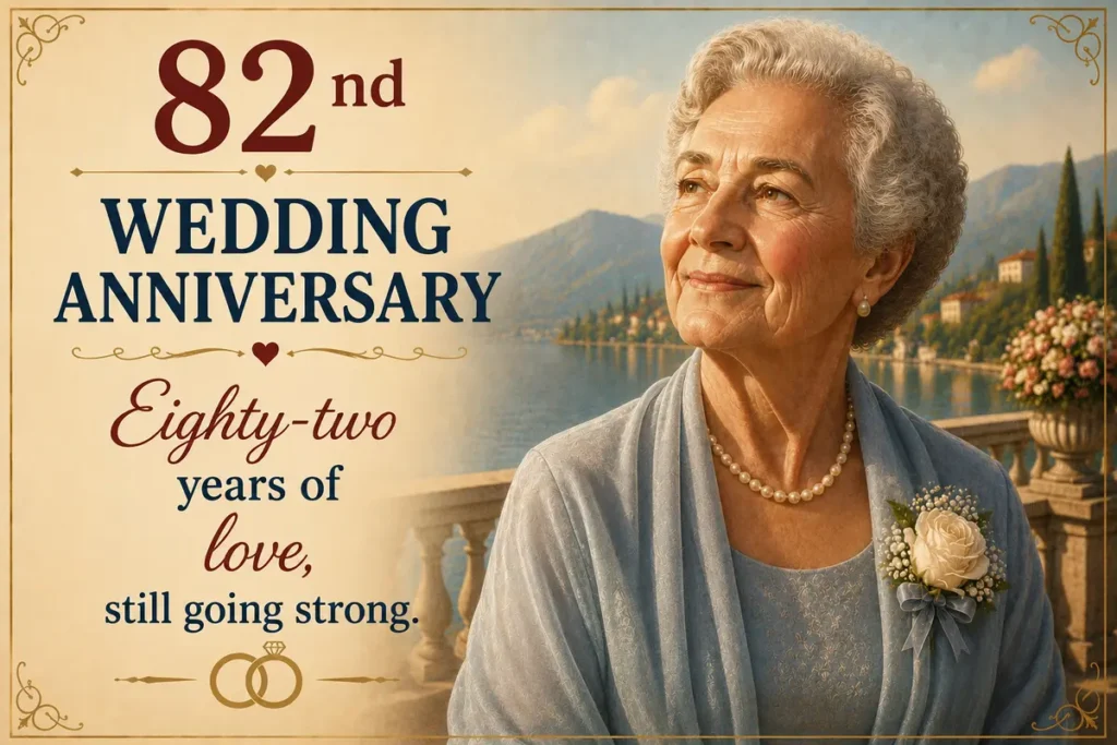 One-Line 82nd Wedding Anniversary Quotes for Social Media