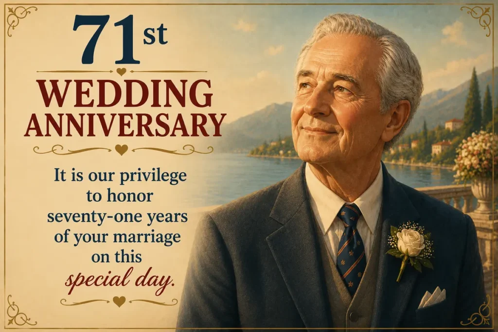 Elegant 71st Wedding Anniversary Quotes