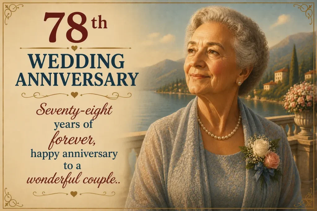 One-Line 78th Wedding Anniversary Quotes for Instant Wishes