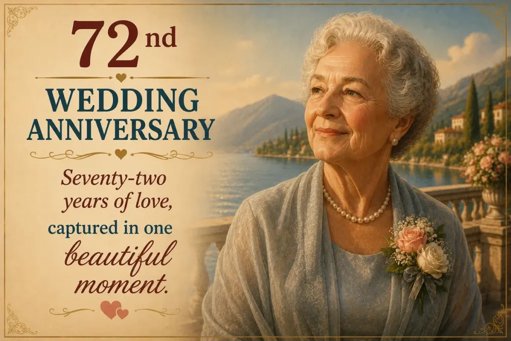 One-Line 72nd Wedding Anniversary Quotes for Social Media