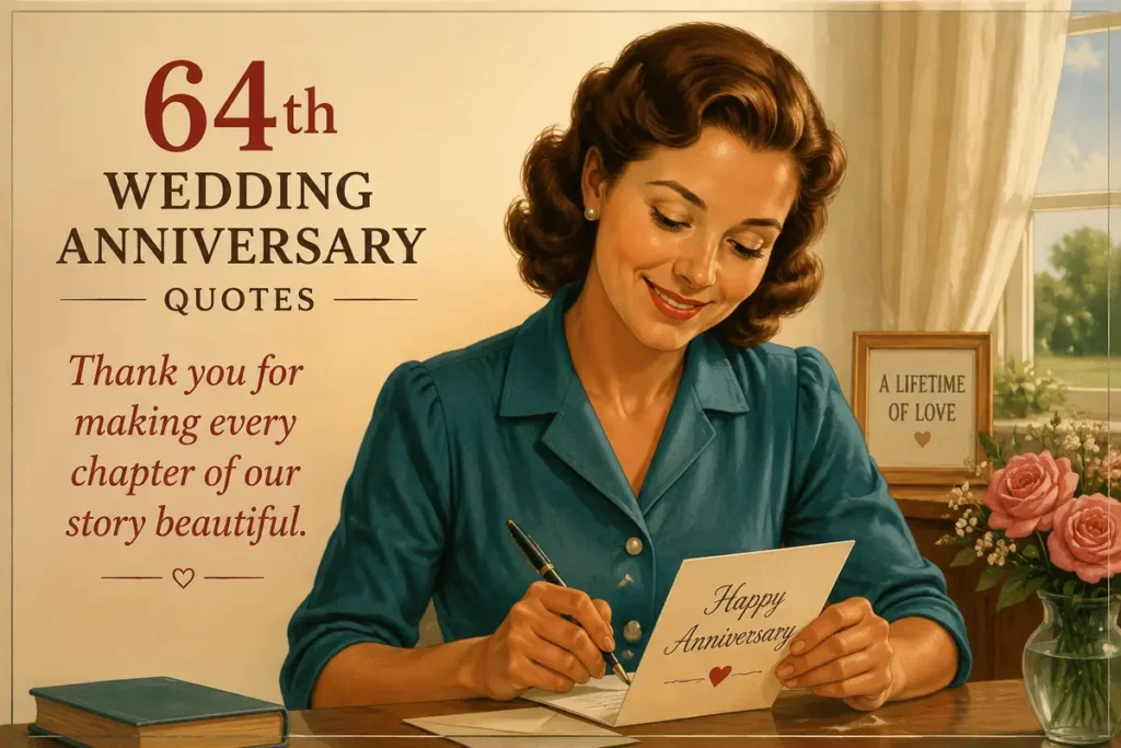 Romantic 64th Wedding Anniversary Quotes