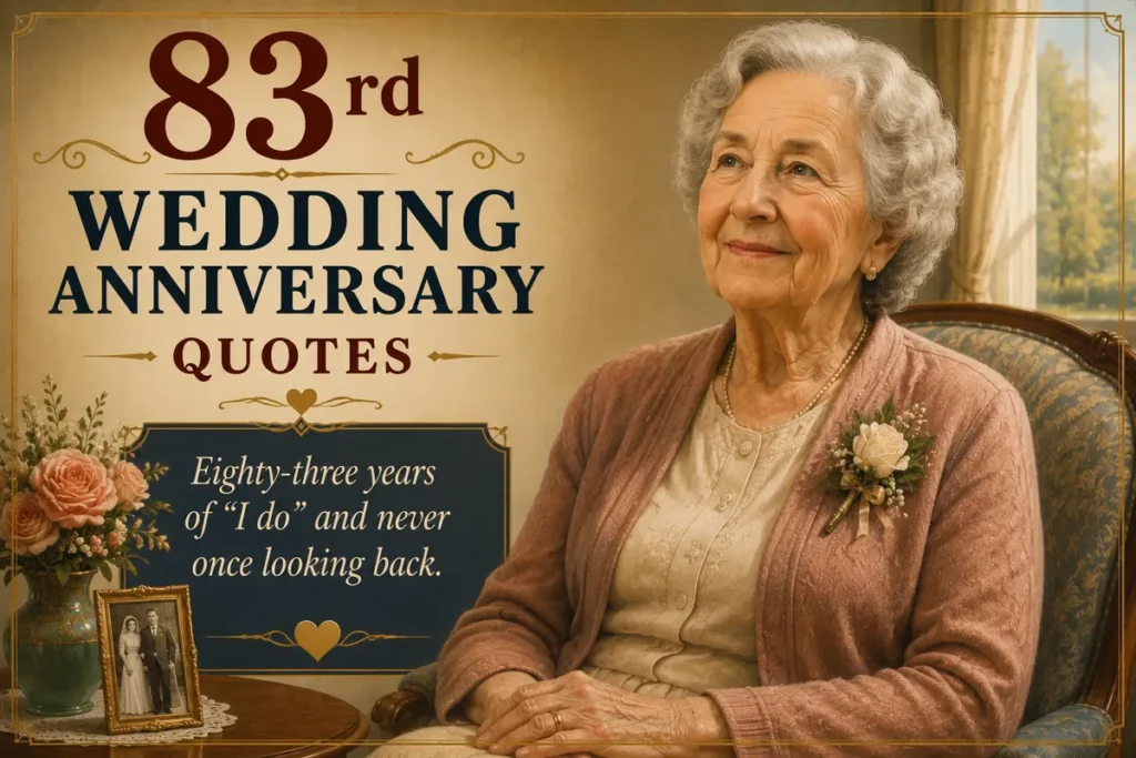 Short and Sweet 83rd Wedding Anniversary Quotes