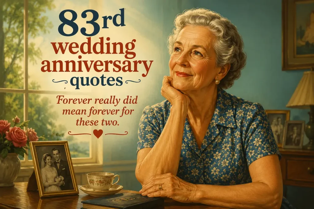 One-Line 83rd Wedding Anniversary Quotes for Social Media