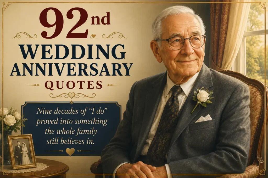 Heartfelt 92nd Wedding Anniversary Quotes