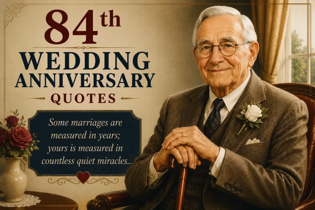 Heartfelt 84th Wedding Anniversary Quotes for a Golden Milestone