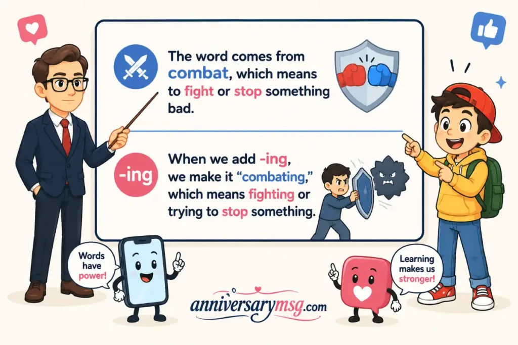 What This Means in Simple English of Combatting or Combating