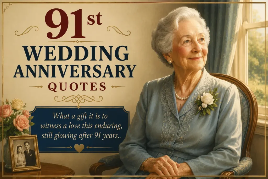 Heartfelt 91st Wedding Anniversary Quotes for a Golden Love Story