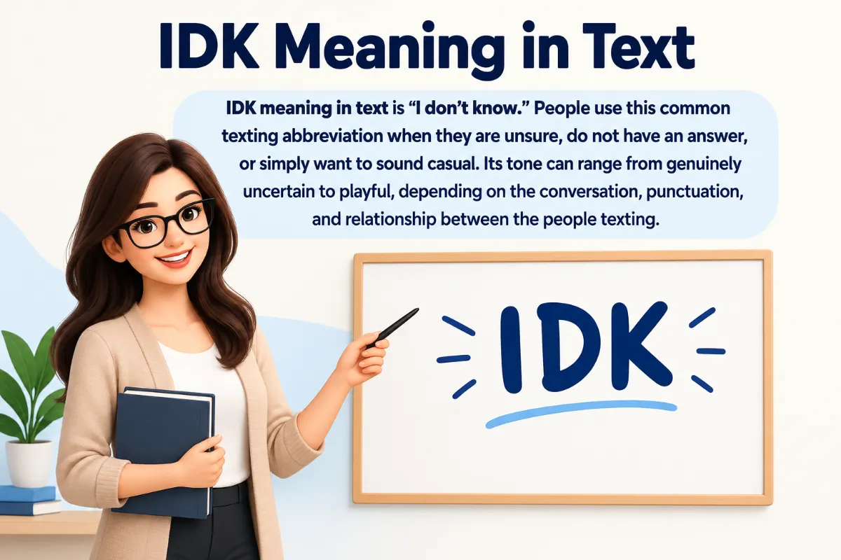 IDK Meaning in Text